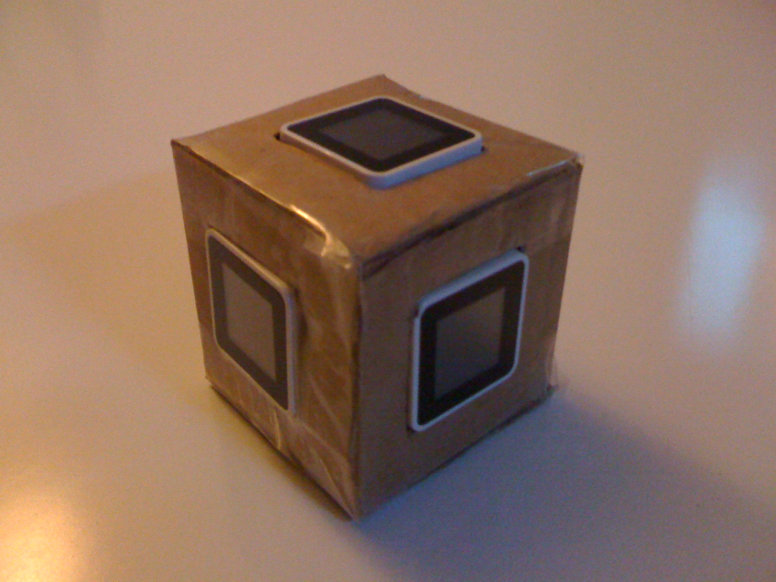 card board 6 sided Sifteo prototype